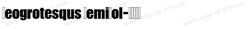 Geogrotesqus SemiBol字体转换